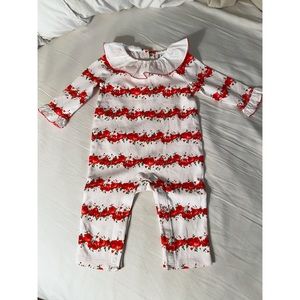 Janie and Jack 3-6mos ruffle one piece w/roses